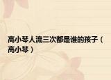 高小琴人流三次都是谁的孩子（高小琴）