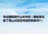 专业翻唱用什么软件好（翻唱录音除了用yy还是否有更好的软件?）