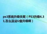 ps3系统升级失败（PS3升级4.31,怎么没法U盘升级啊）