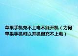 苹果手机充不上电不能开机（为何苹果手机可以开机但充不上电）