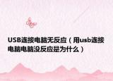 USB连接电脑无反应（用usb连接电脑电脑没反应是为什么）