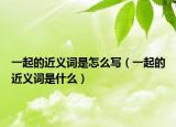 一起的近义词是怎么写（一起的近义词是什么）