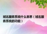 域名服务系统什么意思（域名服务系统的功能）