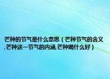 芒种的节气是什么意思（芒种节气的含义,芒种这一节气的内涵,芒种喝什么好）