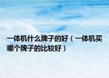 一体机什么牌子的好（一体机买哪个牌子的比较好）