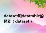 dataset和datatable的区别（dataset）