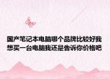 国产笔记本电脑哪个品牌比较好我想买一台电脑我还是告诉你价格吧