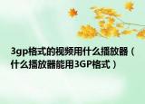 3gp格式的视频用什么播放器（什么播放器能用3GP格式）