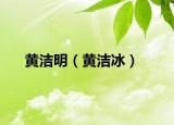 黄洁明（黄洁冰）