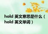 hold 英文意思是什么（hold 英文单词）