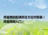 周易预知配偶所在方位对照表（周易预测入门）