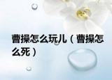 曹操怎么玩儿（曹操怎么死）