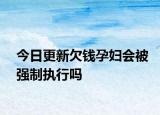 今日更新欠钱孕妇会被强制执行吗