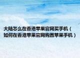大陆怎么在香港苹果官网买手机（如何在香港苹果官网购置苹果手机）