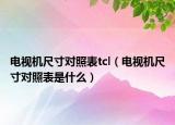 电视机尺寸对照表tcl（电视机尺寸对照表是什么）