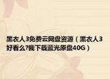 黑衣人3免费云网盘资源（黑衣人3好看么?我下载蓝光原盘40G）