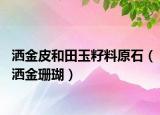 洒金皮和田玉籽料原石（洒金珊瑚）