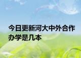 今日更新河大中外合作办学是几本