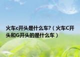 火车c开头是什么车?（火车C开头和G开头的是什么车）