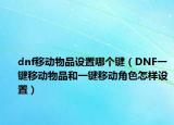 dnf移动物品设置哪个键（DNF一键移动物品和一键移动角色怎样设置）