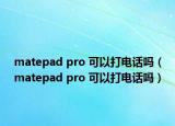 matepad pro 可以打电话吗（matepad pro 可以打电话吗）