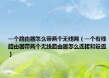 一个路由器怎么带两个无线网（一个有线路由器带两个无线路由器怎么连接和设置）