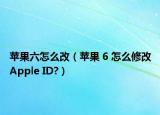 苹果六怎么改（苹果 6 怎么修改Apple ID?）