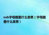 sub字母圈是什么意思（字母圈是什么意思）
