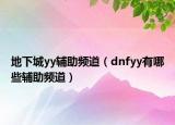 地下城yy辅助频道（dnfyy有哪些辅助频道）