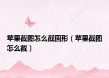 苹果截图怎么截圆形（苹果截图怎么截）