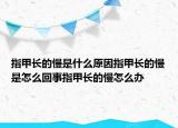 指甲长的慢是什么原因指甲长的慢是怎么回事指甲长的慢怎么办