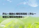 开心一聚的心情短语简短（开心一聚的心情短语有哪些）