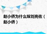 赵小侨为什么嫁刘亮佐（赵小侨）