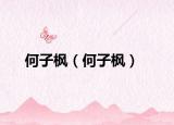 何子枫（何子枫）