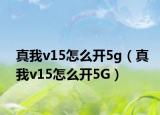 真我v15怎么开5g（真我v15怎么开5G）