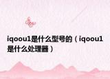 iqoou1是什么型号的（iqoou1是什么处理器）