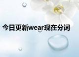 今日更新wear现在分词