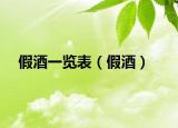 假酒一览表（假酒）