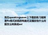 我在speakingsaver上下载的练习视频是flv格式的我的电脑无法播放有什么问题怎么转换成avi