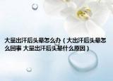 大量出汗后头晕怎么办（大出汗后头晕怎么回事 大量出汗后头晕什么原因）