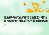 维生素b2的用处和作用（维生素b2的功效与作用,维生素b2的作用,核黄素的作用）