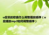 u盘里的歌曲怎么调整播放顺序（u盘播放mp3如何调整顺序）