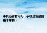 手机迅雷有用吗（手机迅雷是用来干嘛的）