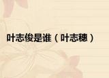 叶志俊是谁（叶志穗）