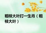 粗枝大叶打一生肖（粗枝大叶）