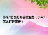 小米9怎么打开谷歌服务（小米9怎么打开蓝牙）