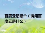 百度云是哪个（请问百度云是什么）