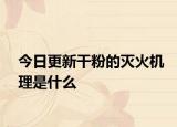 今日更新干粉的灭火机理是什么