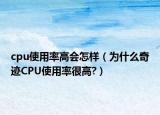 cpu使用率高会怎样（为什么奇迹CPU使用率很高?）