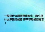 一般是什么原因导致胸小（胸小是什么原因造成的 原来罪魁祸首是它）